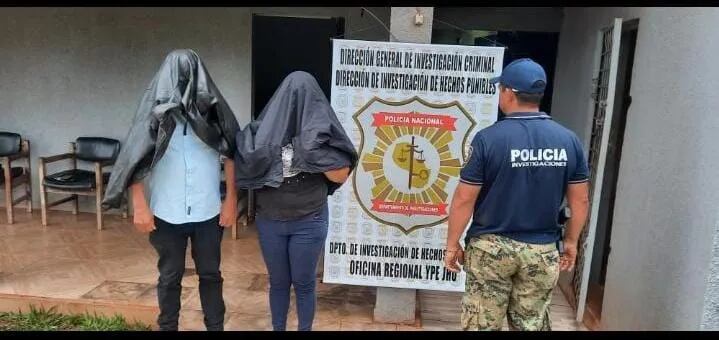 Roalda Garrido González y Sabino Garrido, dos de los tres detenidos por abigeato en Ypejhú