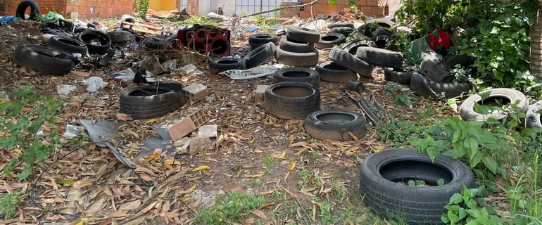 Para evitar la acumulación de cubiertas y la proliferación de mosquitos, la Municipalidad habilitó un depósito en las inmediaciones de la Costanera. (Imagen de referencia).