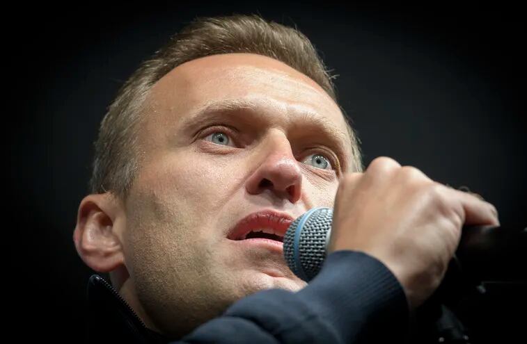 Alexei Navalni durante un discurso en Moscú, en 2019.