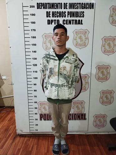 Ulises Chatanne Leiva Espinola, detenido bajo sospechas de haber prestado un revólver que luego fue utilizado para el asesinato.