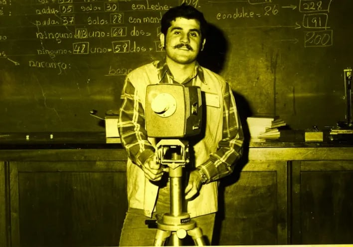 A los 22 años de edad, el universitario Santiago Leguizamón participó de una conferencia sobre biología. Fue en el año 1972.