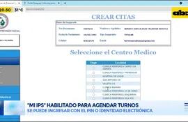Portal "Mi IPS", habilitado para agendar turnos