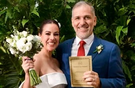 Se casaron Rosa Acosta Riveros y Jorge Manuel Fracchia Casco.