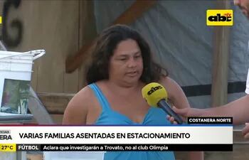 Varias familias asentadas en Costanera Norte