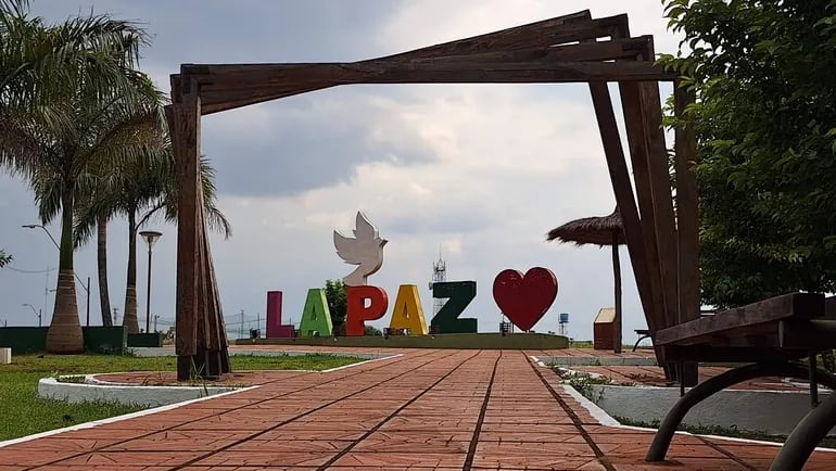 Plazoleta ubicada en el acceso a La Paz.