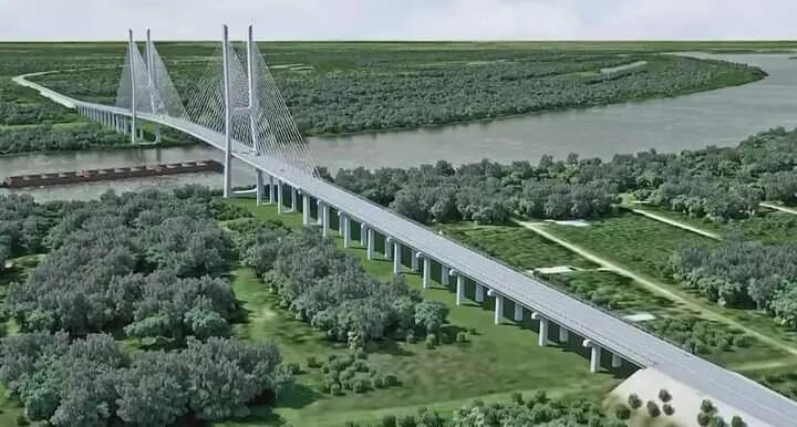 Maqueta de lo que será el futuro puente internacional para unir el estado de Matto Grosso do Sul del Brasil con el Chaco de nuestro país.
