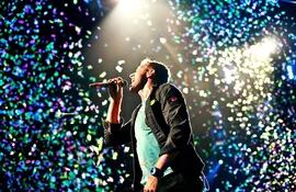 Chris Martin, vocalista de Coldplay, durante un concierto.