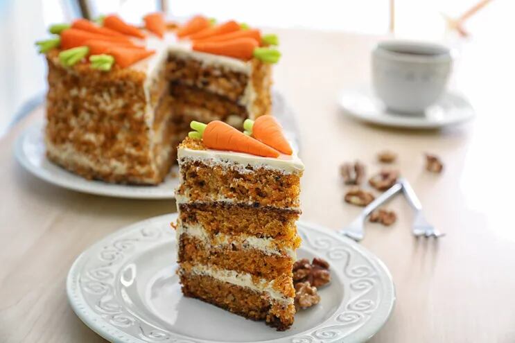 Carrot cake o torta dulce de zanahorias.