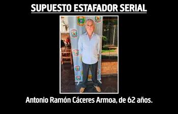 Antonio Ramón Cáceres Armoa, encarcelado.