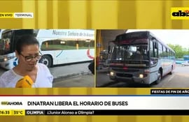 Dinatran libera el horario de buses