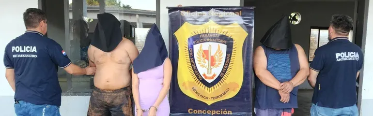La Policía Nacional detiene a cuatro presuntos secuestradores en Belén, Concepción.