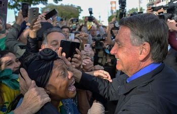 Jair Bolsonaro, presidente del Brasil, en campaña para su reelección.