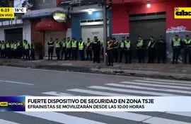 Video: Fuerte dispositivo policial en zona del TSJE