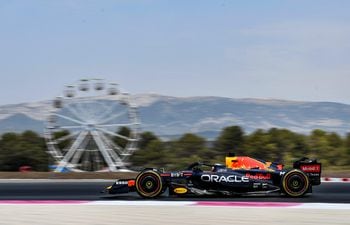 El Red Bull Racing de Max Verstappen durante el tercer ensayo libre del Gran Premio de Francia en el circuito Paul Ricart.