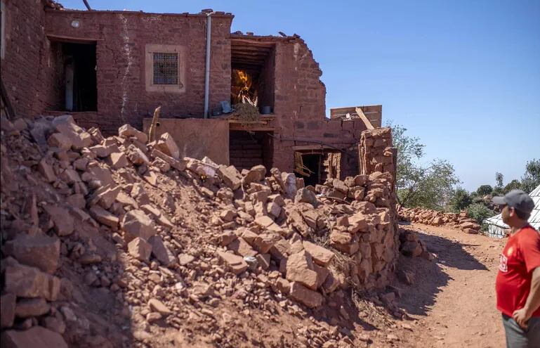 Una edificación destrozada tras el terremoto en Marruecos.