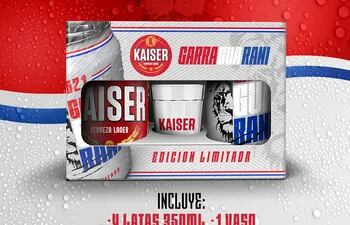 "Garra Guaraní" es la edición limitada de la cerveza Kaiser.