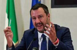 Matteo Salvini, vicepresidente de Italia, da una rueda de prensa tras una reunión con sindicatos de trabajadores el pasado 15 de julio en Roma.