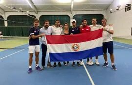 Equipo Nacional de la Copa Davis, que logró el ascenso al Grupo Mundial II.