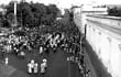 Procesión en honor a San Blas el 3 de febrero de 1968, sobre la calle El Paraguayo Independiente. Ese día era feriado.