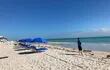 Imágenes de una playa de la ciudad costera de Miami Beach, Florida. Estados Unidos.