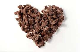 Corazón de chocolate.