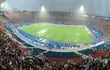 Vista del estadio General Pablo Rojas, del Club Cerro Porteño, tras la suspensión del juego por una intensa lluvia que cayó sobre Asunción y Central.