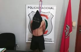 Miguel  Ángel Alvares Bogado (18), detenido.