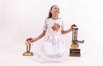 Milena Monges, con apenas 10 años de edad, se convirtió en la ganadora del Takuare’ê de Oro 2021. La  artista actuará hoy en el Teatro  Municipal y, en marzo, representará al país en Colombia.