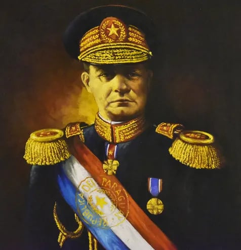 El Mariscal José Félix Estigarribia, pintado por Bandurek, 1940.
