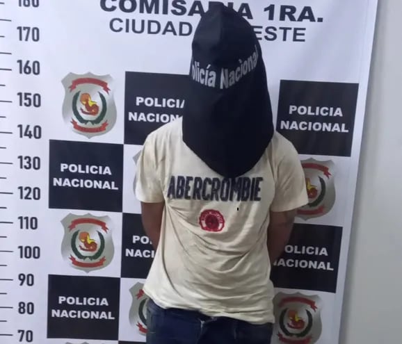 Benjamín Vargas Chaparro, detenido luego de cometer un nuevo asalto.