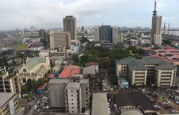 Vista aérea de Lagos, la capital comercial de Nigeria.