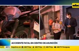 Accidente fatal en el Microcentro de Asunción