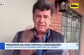 Video: Efraín Alegre anuncia que exigirán apertura del sobre 4