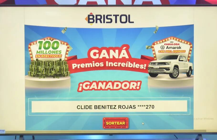 Clide Benitez Rojas es la feliz ganadora de G. 50 millones en efectivo que sorteó Bristol.