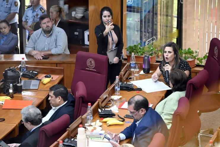 Sesión ordinaria de la Cámara de Senadores del pasado 14 de febrero, cuando una mayoría de 23 senadores expulsó a Kattya González del Senado.