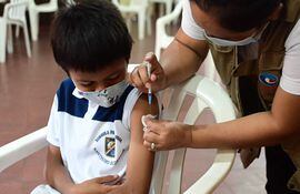 Recién unos 217.000 niños recibieron la primera dosis anticovid, equivalente al 22% del  total de este grupo poblacional según el PAI.