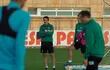 Unai Emery dirige el entrenamiento del Villarreal de España.