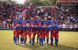El Club Porvenir de la ciudad de San Antonio, flamante campeón de la Liga Regional del Sud 2022.