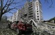 Un edificio residencial atacado con bombas en Odesa, Ucrania.  (EFE)