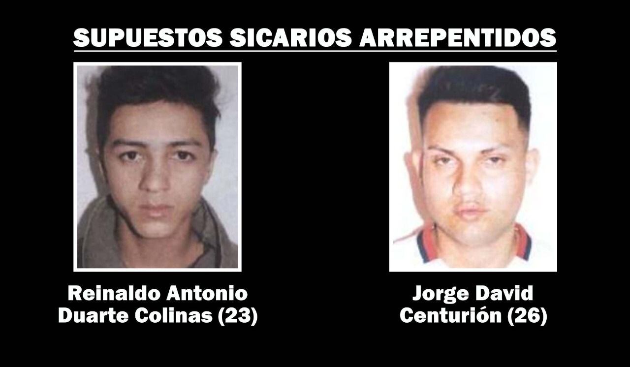 Reinaldo Antonio Duarte Colinas y Jorge David Centurión, supuestos sicarios que rechazaron el "trabajo".