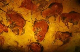 Bisontes. Pinturas rupestres en la cueva de Altamira