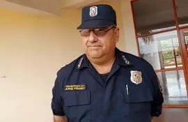 Jefe de la Dirección Departamental de la Policía de Itapúa, Jorge Piñares.