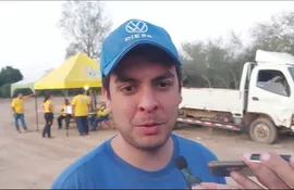 Augusto Bestard después de finalizar la Etapa 2 del Rally del Chaco 2023.