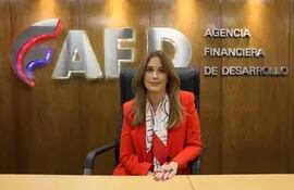 María Fernanda Carrón, ex presisdente de la AFD, ahora integrante del Directorio del Banco Central del Paraguay (BCP)