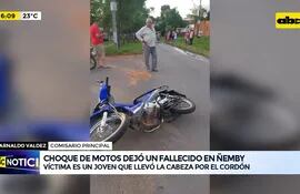 Video: Choque de motos dejó un fallecido en Ñemby
