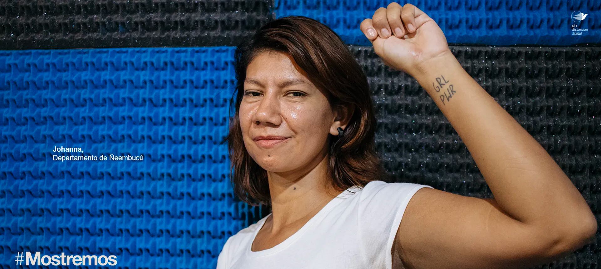 La "Mujer paraguaya" lucha por sus derechos. Johanna Sosa representa al departamento de Ñeembucú.