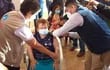Doña Efigenia Nuñez, de 85 años, fue la primera persona en  recibir la vacuna Covaxin en el inicio de la jornada de inmunización a adultos mayores en Alto Paraná.