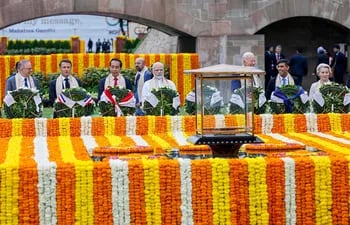 G20 rinden tributo a mahatma Gandhi.