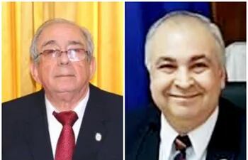 El fallecido exministro de Corte y miembro del CM, Raul Torres Kirmser y su reemplazo Gustavo Miranda Villamayor.