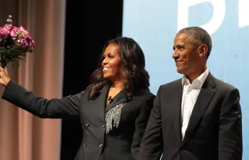 Siempre juntos, Michelle y Barack Obama.